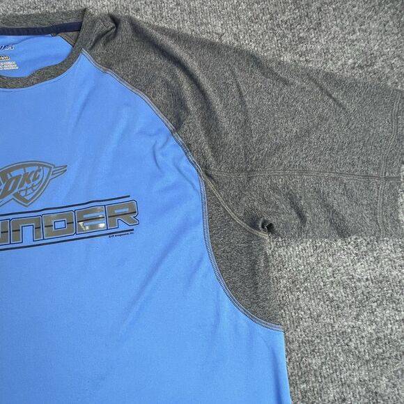 OKC Thunder NBA Blue/Gray Raglan Practice Shirt XL Official Licensed Apparel - Picture 5 of 12